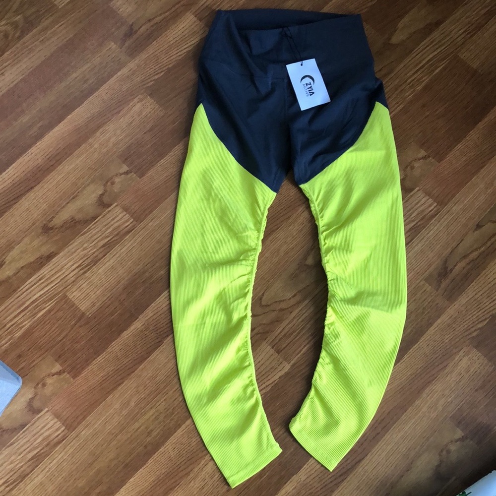 ZYIA Neon Yellow Parallel Luxe Hi- Rise 7/8 24” - Picture 4 of 9